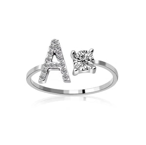 Adjustable Custom Letter Initial Rings