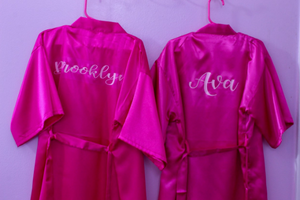 Spa Party Satin Robe